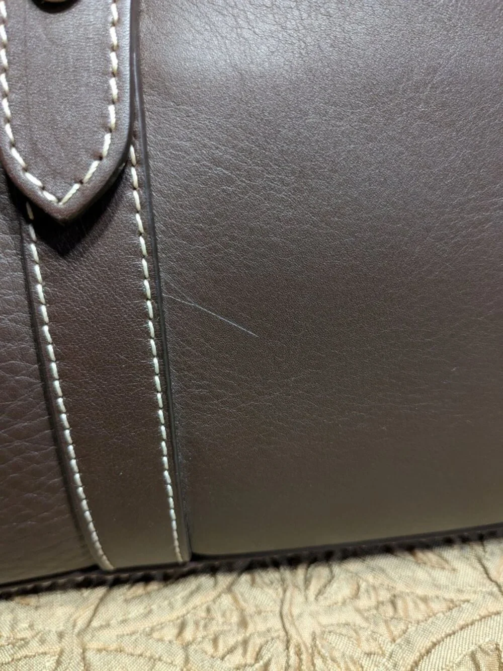 Dooney & Bourke Leather Satchel Dark Brown